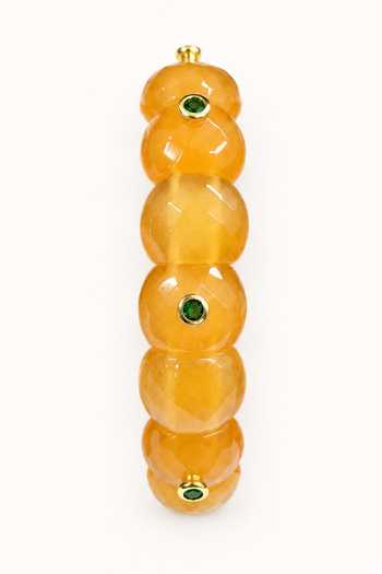 Tad Accessories_Yellow Handmade Faceted Bead Bracelet _Online_at_Aza_Fashions