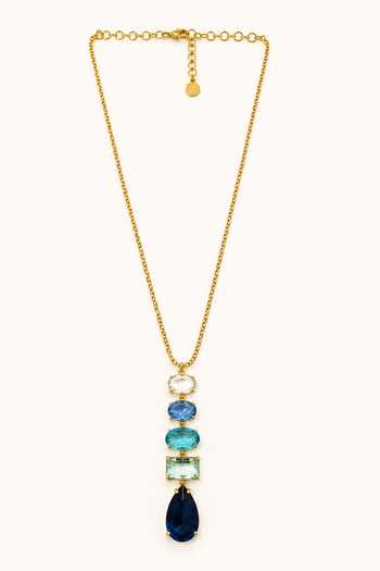 Tad Accessories Gold Finish Brass Pendant Necklace 