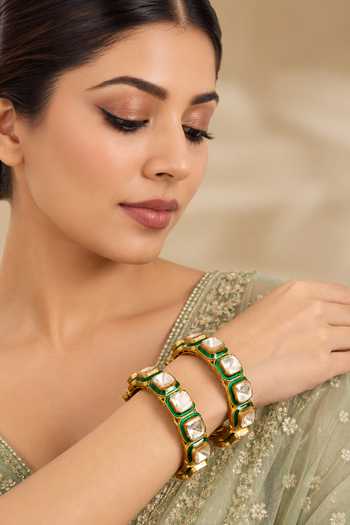 Zevar By Geeta Kundan Polki Bangles 