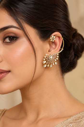 Zevar By Geeta Kundan Polki Pair of Earrings 
