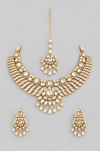 Zevar By Geeta Kundan Necklace Set