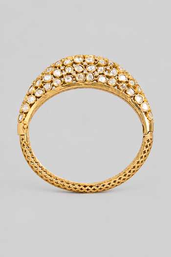 Zevar By Geeta Kundan Polki Moissanite Openable Bracelet