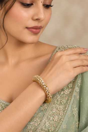 Zevar By Geeta Kundan Polki Moissanite Openable Bracelet