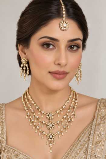 Zevar By Geeta Layered Necklace Set