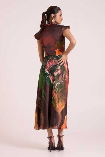 Advait Ceres Draped Midi Dress 
