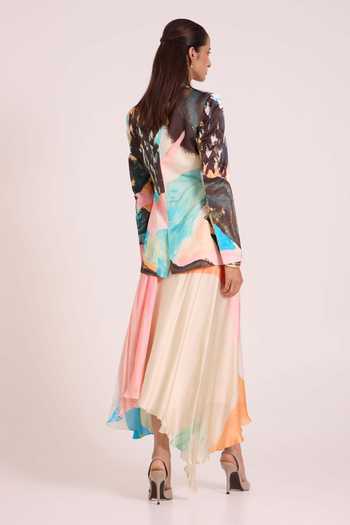 Advait Selene Blazer & Asymmetric Skirt Set 