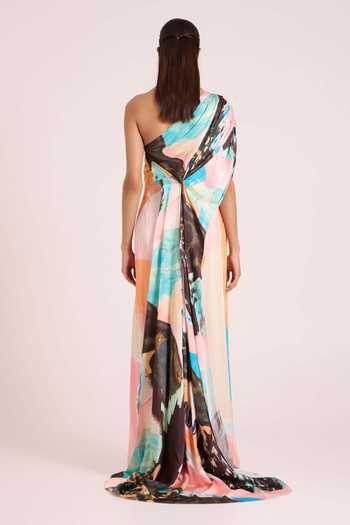 Advait Selene Draped Slit Maxi Dress 