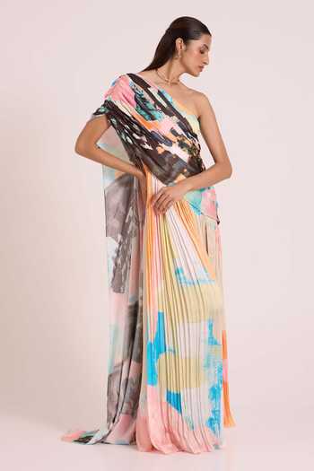 Advait Selene Draped Slit Maxi Dress 