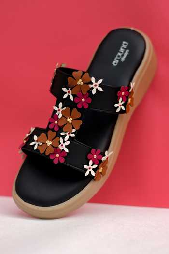 Around Always Reed Floral Strap Sandals