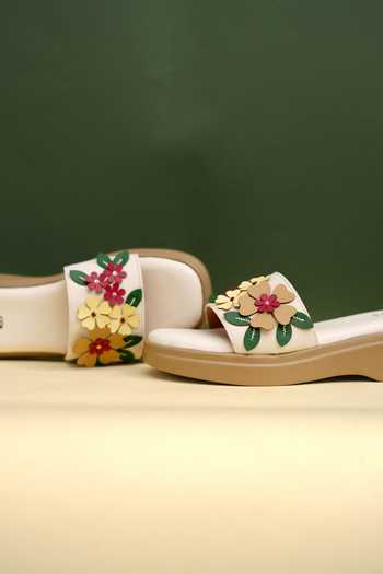 Buy_Around Always_Ivory Cedar Floral Strap Platform Sandals _Online_at_Aza_Fashions