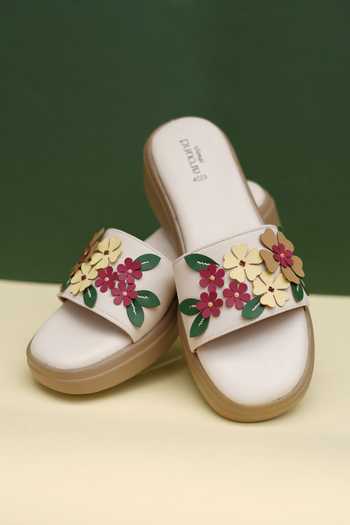 Around Always Cedar Floral Strap Platform Sandals