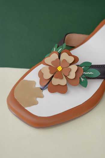 Around Always Brown Brook Floral Strap Flats Online at Aza Fashions Around Always_Brown Brook Floral Strap Flats _Online_at_Aza_Fashions