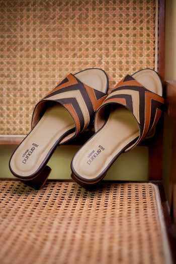Around Always Apex Geometric Strap Block Heels 