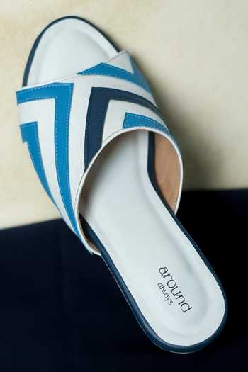 Around Always Vertex Geometric Strap Block Heels