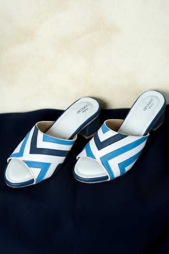 Around Always Vertex Geometric Strap Block Heels