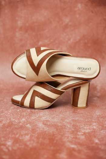 Around Always Prism Geometric Strap Block Heels