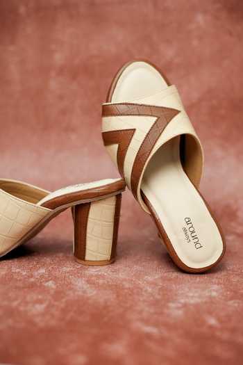 Around Always Prism Geometric Strap Block Heels