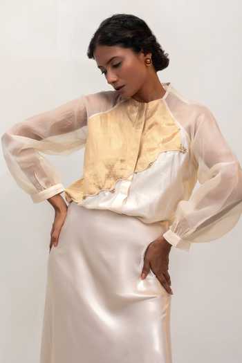 Eeda Eeda Brocade Patchwork Shirt 