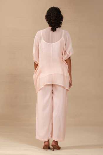 Eeda Gulnaar Leaf Applique Shirt & Pant Co-ord Set 