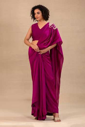 Eeda Silsila Pre-Draped Saree With Blouse 