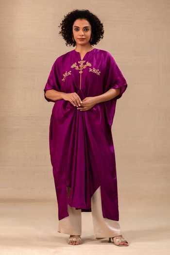 Eeda Silsila Folk Motif Kaftan & Pant Set 
