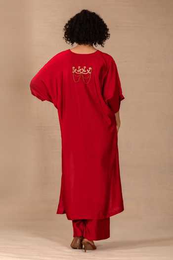 Eeda Silsila Folk Motif Kaftan & Pant Set 