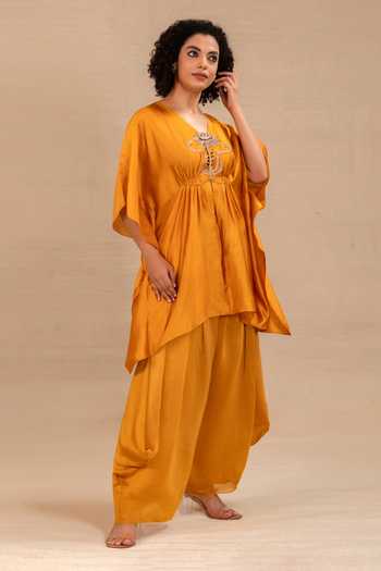 Eeda Silsila Embroidered Kaftan With Cowl Pant 