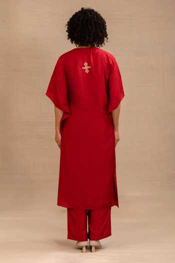 Eeda Silsila Pure Silk Kaftan & Pant Set 