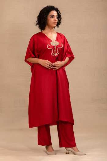 Eeda Silsila Pure Silk Kaftan & Pant Set 