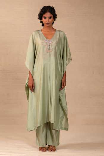 Eeda Silsila Pure Silk Kaftan & Pant Set 