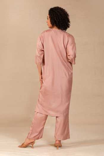 Eeda Silsila Silk Paisley Motif Kurta & Pant Set 