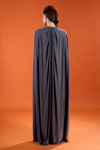 Amit Aggarwal Neckline Embellished Draped Dress