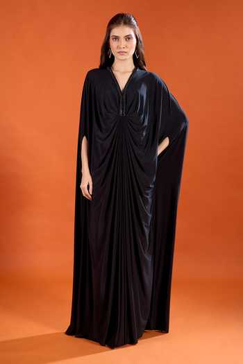 Amit Aggarwal Neckline Embellished Maxi Dress