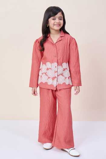 StyloBug Embroidered Shirt & Pant Set 