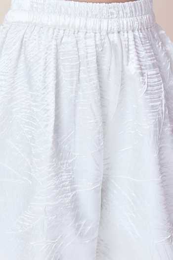 Buy_StyloBug_White Polyester Textured Shirt And Pant Set 