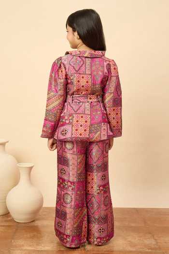 StyloBug Printed Shirt & Pant Co-Ord Set 