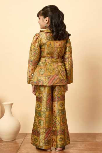 StyloBug Printed Shirt & Pant Co-Ord Set 