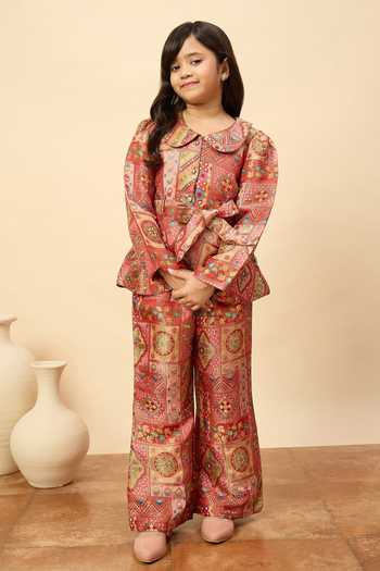 StyloBug Printed Shirt & Pant Co-ord Set 