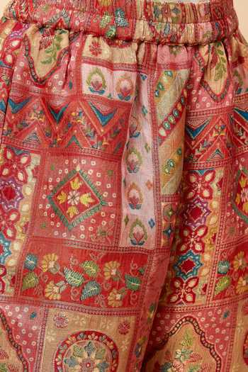 Buy StyloBug Red Viscose Printed Shirt And Pant Co-ord Set Buy_StyloBug_Red Viscose Printed Shirt And Pant Co-ord Set