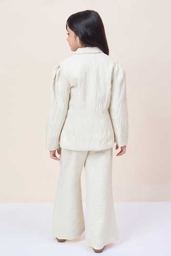 StyloBug Embroidered Blazer & Pant Set 