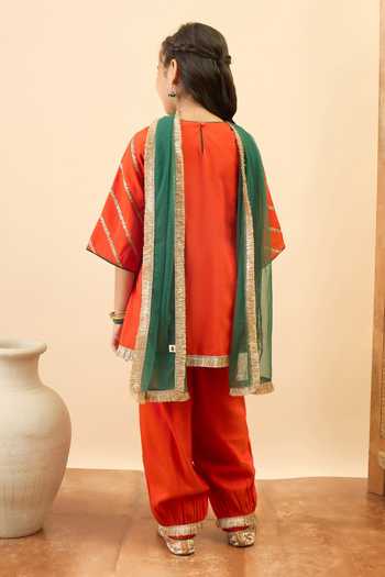 StyloBug Embroidered Angarkha Kurta Set 