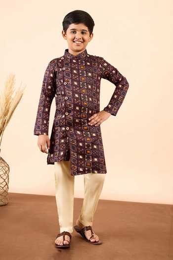 StyloBug Hand Block Print Kurta Set 