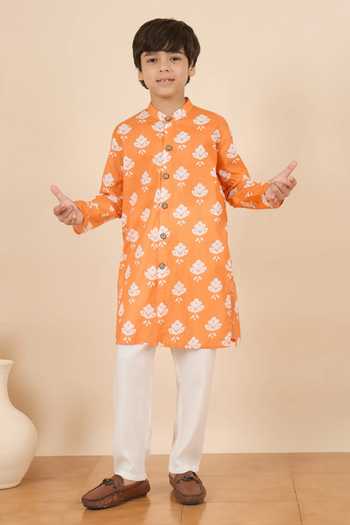 StyloBug Hand Block Print Kurta Set 