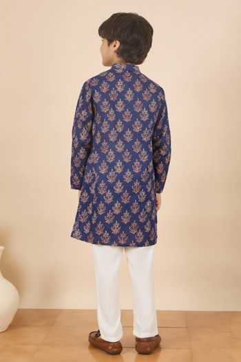 StyloBug Hand Block Print Kurta Set 