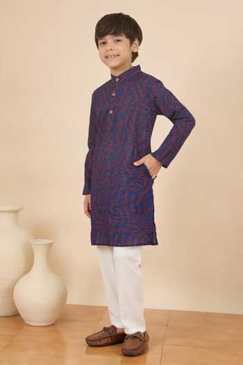 StyloBug Hand Block Print Kurta Set 