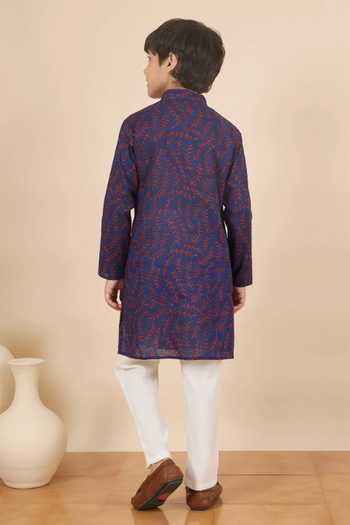 StyloBug Hand Block Print Kurta Set 