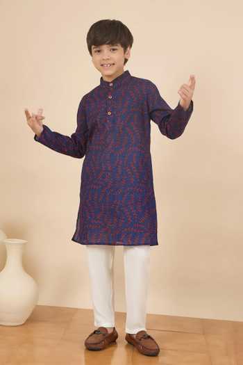 Buy StyloBug Blue Cotton Hand Block Print Kurta Set Online at Aza Fashions Buy_StyloBug_Blue Cotton Hand Block Print Kurta Set _Online_at_Aza_Fashions