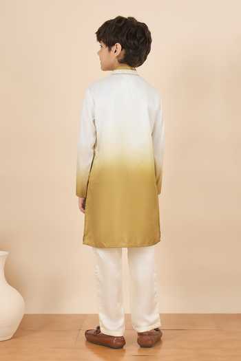 StyloBug Ombre Pure Silk Kurta Set 