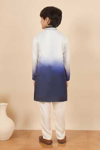 StyloBug Ombre Pure Silk Kurta & Pant Set 