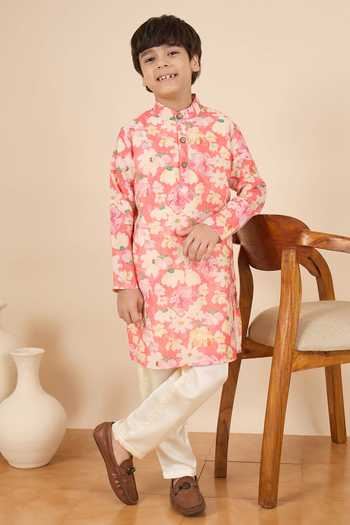 Buy StyloBug Multi Color Polyester Printed Kurta And Pant Set Online at Aza Fashions Buy_StyloBug_Multi Color Polyester Printed Kurta And Pant Set _Online_at_Aza_Fashions